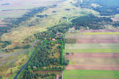 Działka inwestycyjna 4,45 ha z własną linią brzegową rzeki Liswarty | Troniny | gm. Lipie - śląskie