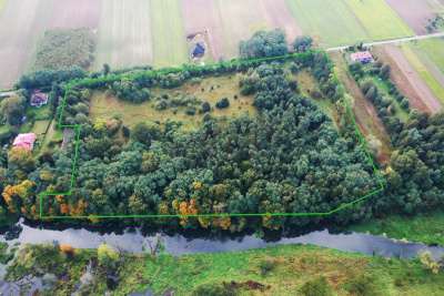 Działka inwestycyjna 4,45 ha z własną linią brzegową rzeki Liswarty | Troniny | gm. Lipie -
śląskie Zdjęcie nr 2