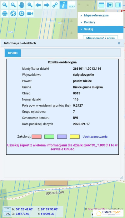 Piękna Działka pod zabudowę Jędrusiów - Kielce  -
świętokrzyskie Zdjęcie nr 4