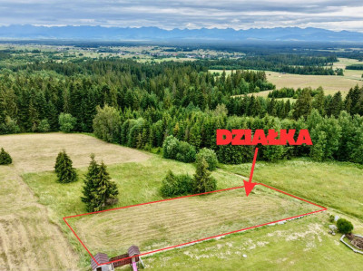 Widok na Tatry MPZPBudowlanaNasłonecznionaLas - Orawka  - Małopolskie