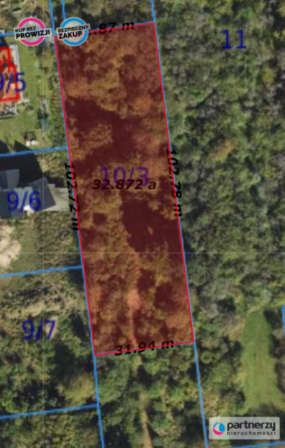 Uzbrojona w prąd wodę oraz kanalizację działka - Święty Wojciech  -
Pomorskie Zdjęcie nr 3