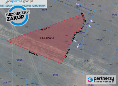 Budowlana  1520m2  Tanio  Woda - Tokary  - Pomorskie