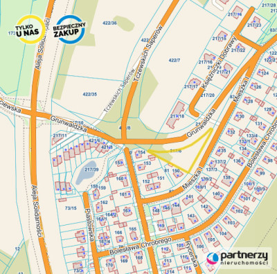 Działka budowlana 1889 m2 ul Mieszka I - Tczew  -
Pomorskie Zdjęcie nr 2