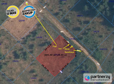 WODA GAZ PRĄD KANALIZACJA POD LASEM  PROSTOKĄTNA - Borkowo  -
Pomorskie Zdjęcie nr 4