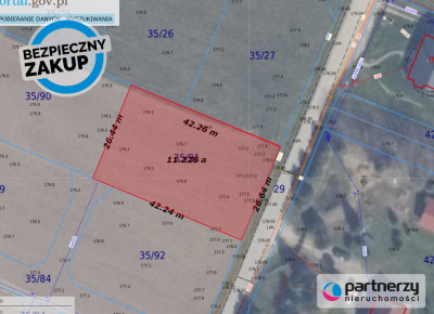 Działka z PNB domu dwulokalowego Prostokątna - Tokary  - Pomorskie