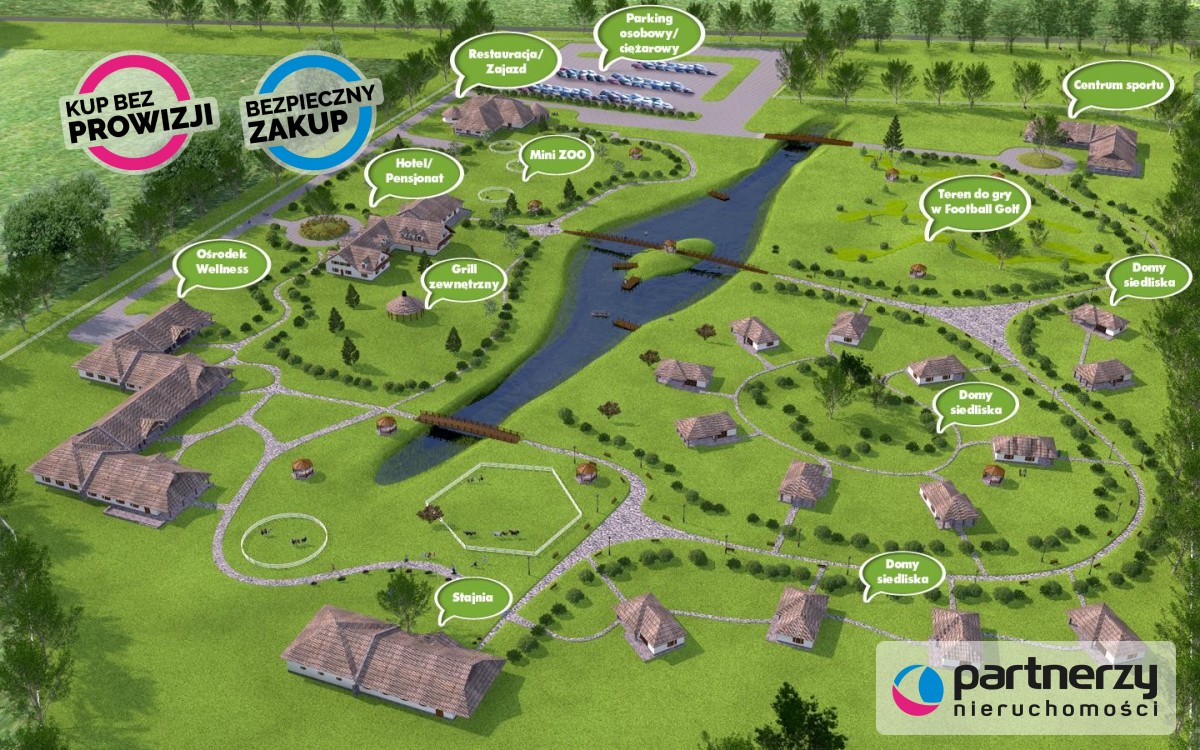 Działka z projektem Osady SPA - powiat bytowski  -
Pomorskie Zdjęcie nr 1