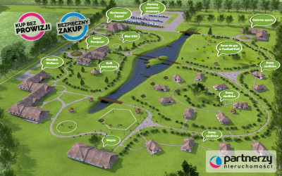 Działka z projektem Osady SPA - powiat bytowski  - Pomorskie