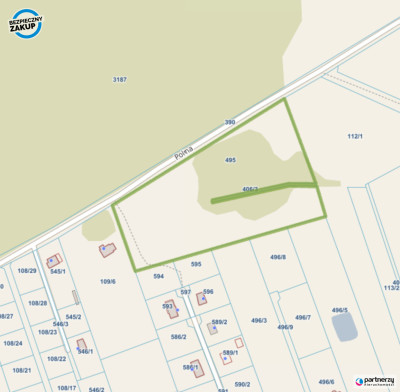 Działka budowlana z wydanymi WZ na 10 domów - Dąbrowa  - Warmińsko-Mazurskie