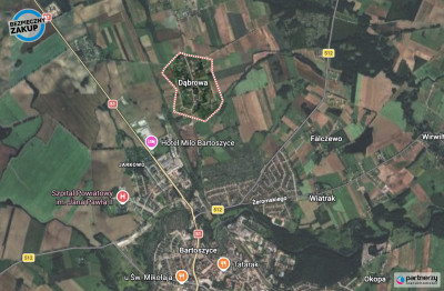 Działka budowlana z wydanymi WZ na 10 domów - Dąbrowa  -
Warmińsko-Mazurskie Zdjęcie nr 2