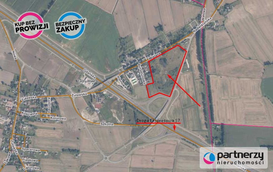 Działka MAGAZYNYPRODUKCJA zjazd S7  -70powzabud - powiat gdański  -
Pomorskie Zdjęcie nr 1