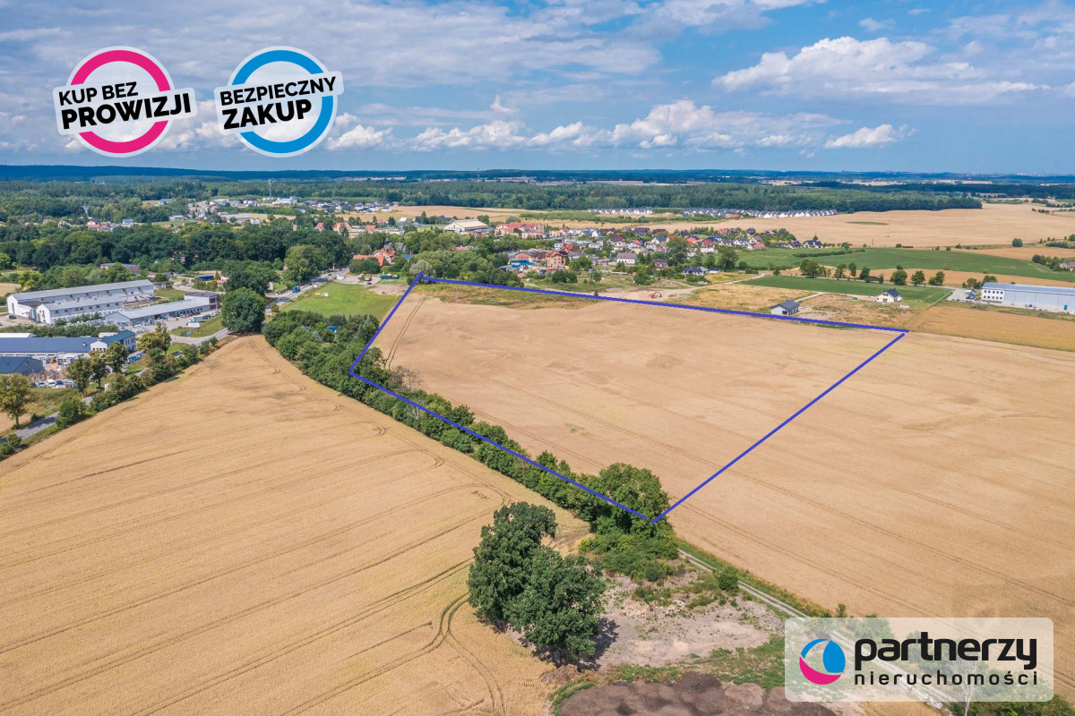 DZIAŁKA z pozwol  na bud CENTRUM LOGISTYCZNEGO - powiat gdański  -
Pomorskie Zdjęcie nr 1
