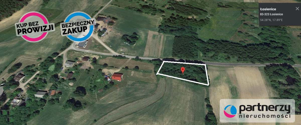 Działka Rolno Leśna pod budowę obiektów leśnych - powiat kartuski  -
Pomorskie Zdjęcie nr 1
