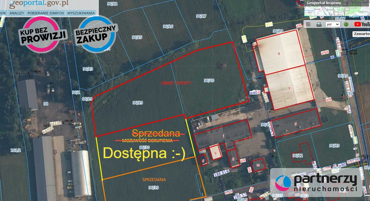 DWIE PRZEMYSŁOWE  MOŻLIWOŚĆ UZYSKANIA 9500M2 - powiat wejherowski  -
Pomorskie Zdjęcie nr 1