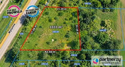 Działka o pow 1033m2 z MPZP w Bielkówku - Bielkówko  -
Pomorskie Zdjęcie nr 2