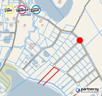 Działka z linią brzegową nad jeziora Salinko - powiat wejherowski  -
Pomorskie Zdjęcie nr 2