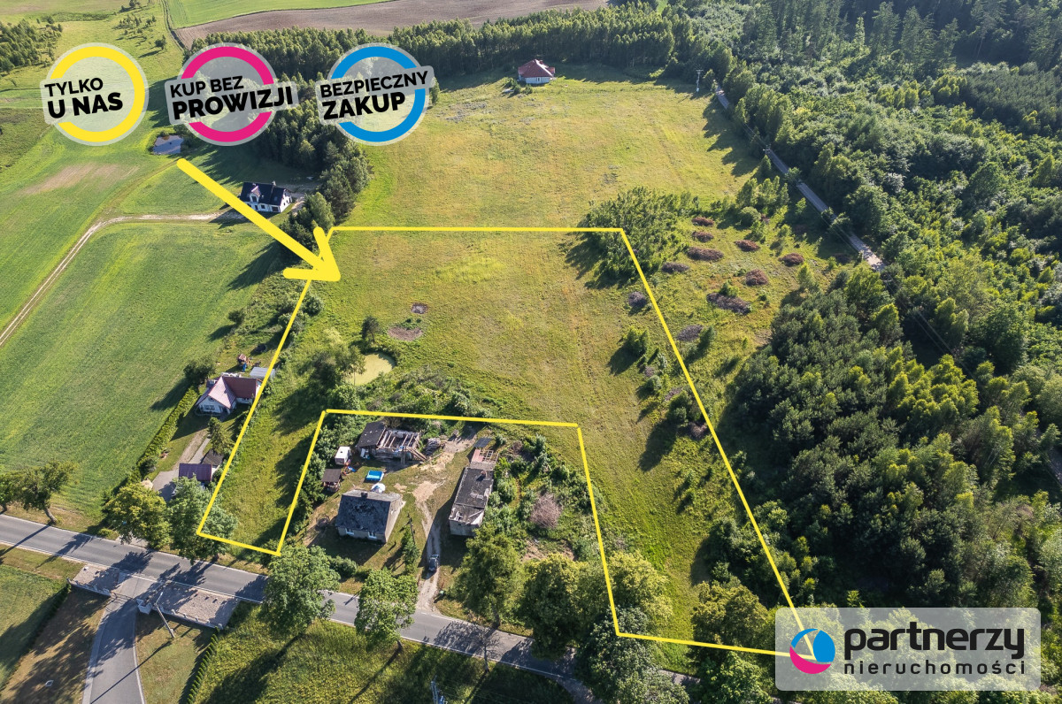 Działka 1005 m2 z warunkami zabudowy pod lasem - powiat starogardzki  -
Pomorskie Zdjęcie nr 1