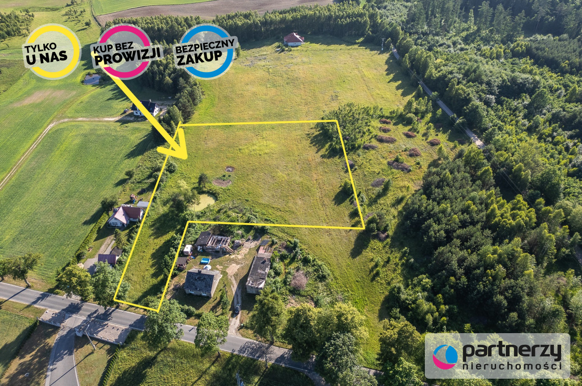 Działka 1277 m2 z warunkami zabudowy pod lasem - powiat starogardzki  -
Pomorskie Zdjęcie nr 1