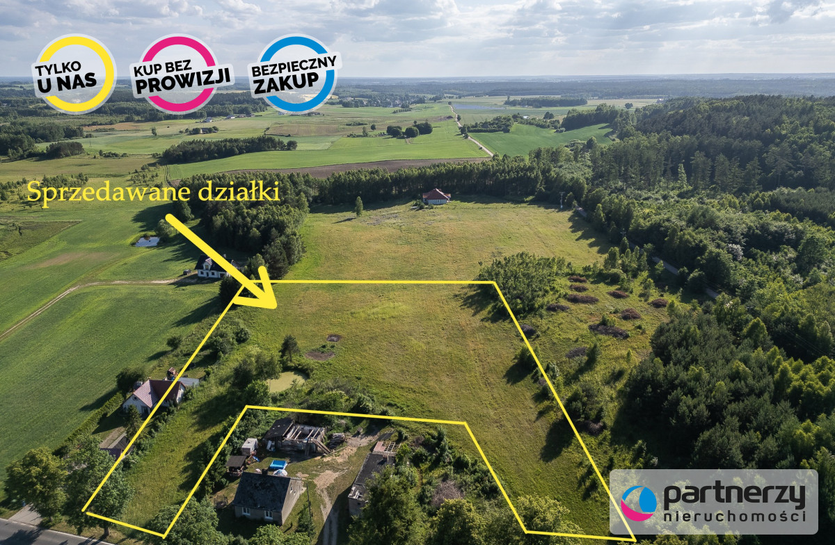 Działka 1820 m2 z warunkami zabudowy pod lasem - powiat starogardzki  -
Pomorskie Zdjęcie nr 1