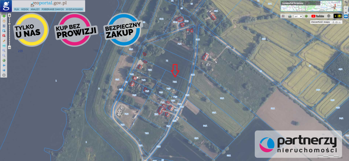 Działka 2500 m w Groblicy gmina Ostaszewo - powiat nowodworski  -
Pomorskie Zdjęcie nr 1