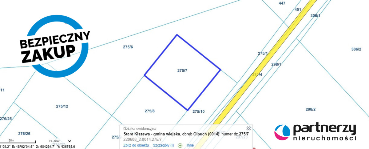 DZIAŁKA MIESZKANIOWA GMINA OLPUCH - powiat kościerski  -
Pomorskie Zdjęcie nr 1