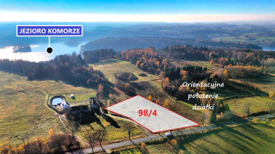 Działka blisko jeziora Komorze  4900 m2 Sikory - Sikory  - Zachodniopomorskie