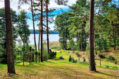 Prywatna plaża teren i las nad jeziorem Dołgie - Dołgie  - Zachodniopomorskie
