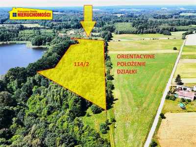 Duża działka siedliskowa nad Jeziorem Kiełpino - Kiełpino   - Zachodniopomorskie