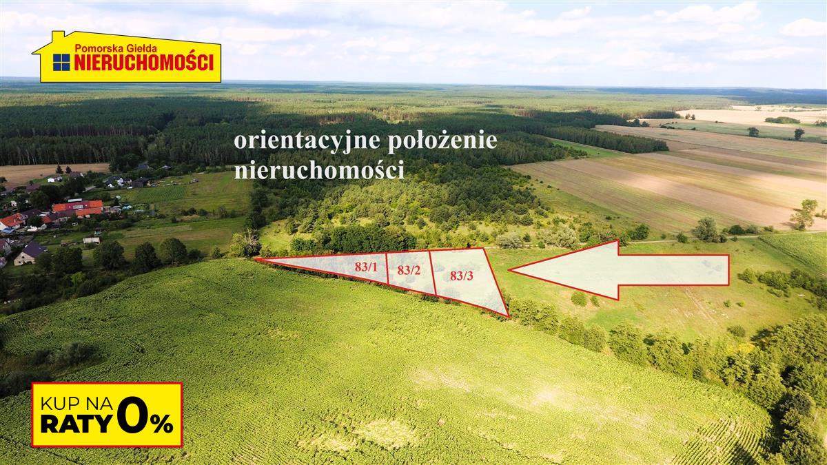Działki budowlane ma skraju wsi na raty - Bogusław   -
Zachodniopomorskie Zdjęcie nr 1