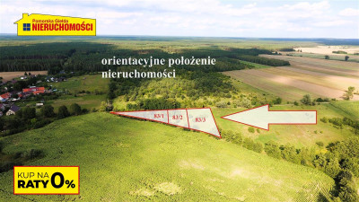 Działki budowlane ma skraju wsi na raty - Bogusław   - Zachodniopomorskie