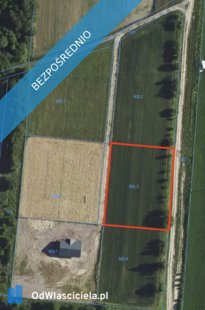 Sprzedam działkę budowlaną 6km od Tomaszowa Lubelskiego -    - lubelskie