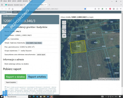 sprzedam działkę w Dąbrowie Szlacheckiej -    - małopolskie