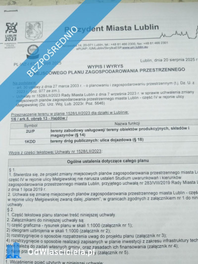 Działka inwestycyjna 8108m-LublinulMełgiewska - Hajdów  -
lubelskie Zdjęcie nr 5