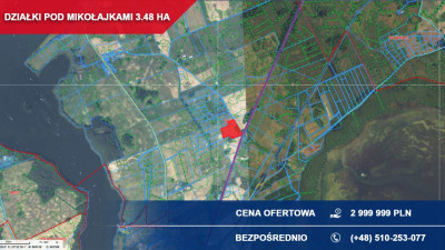 Kompleks działek budowlanych 348 ha Tałty gm Mikołajki - Tałty  -
warmińsko-mazurskie Zdjęcie nr 3