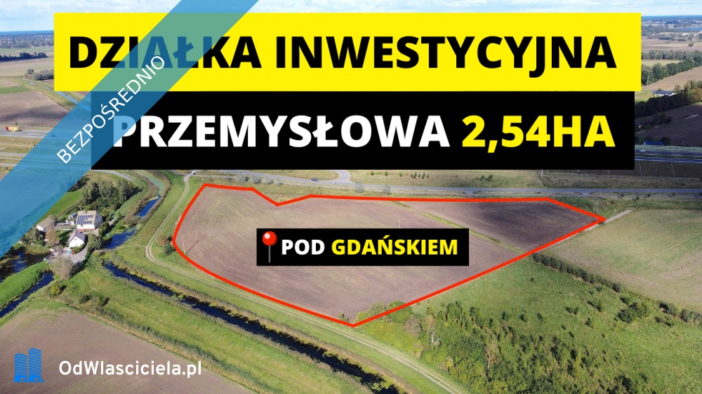 25 ha przy S7  teren inwestycyjny  magazynowy 10 min od Gdańska - Cedry Małe  -
pomorskie Zdjęcie nr 1