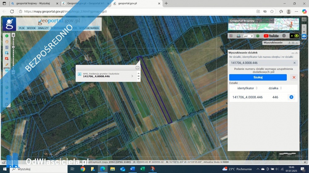 Działka rolna 098 ha Obręb Osieck - Osieck  -
mazowieckie Zdjęcie nr 1