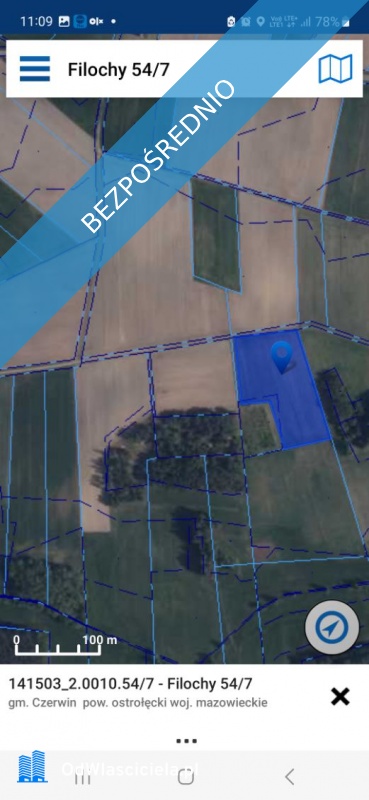 Grunt rolny 3 ha obszar Milewo Tosie Filochy  - Filochy  - mazowieckie