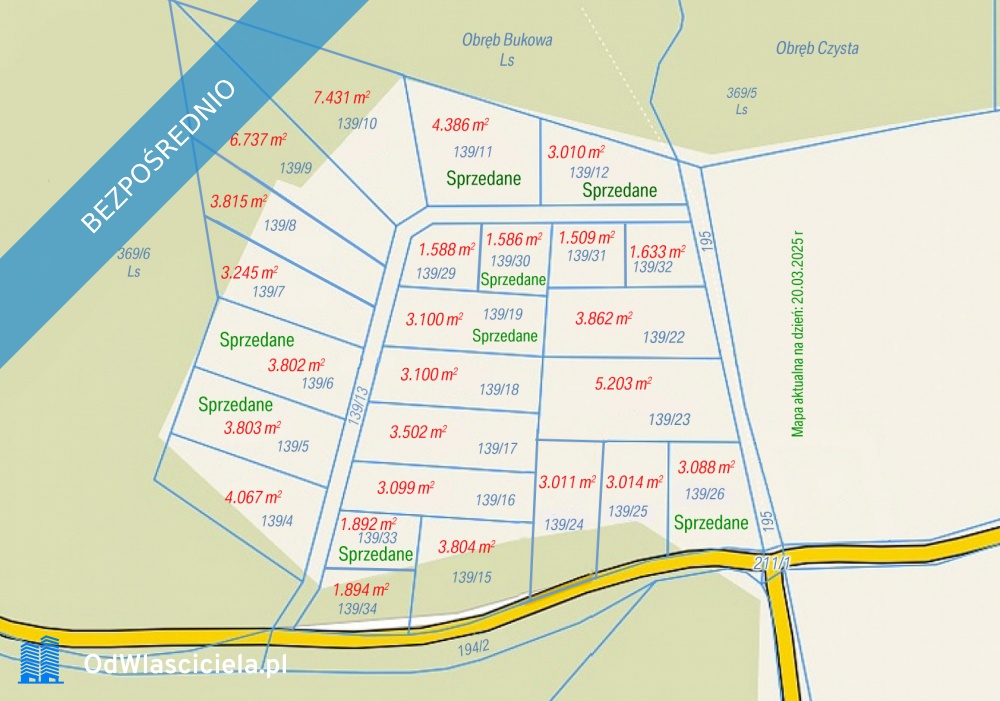 Sprzedam działki budowlane nad morzem w m Bukowa pow Smołdzino - Bukowa  -
pomorskie Zdjęcie nr 1