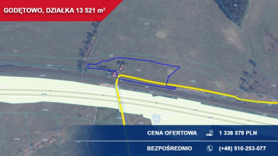 Działka 135 ha Godętowo gm Łęczyce przy trasie S6 - Łęczyce  -
pomorskie Zdjęcie nr 2