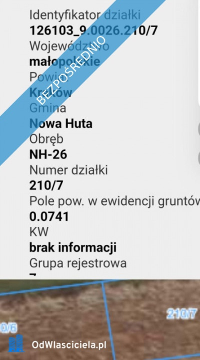 Piekna dzialka budowlana calkiem plaska - Nowa Huta  -
małopolskie Zdjęcie nr 3