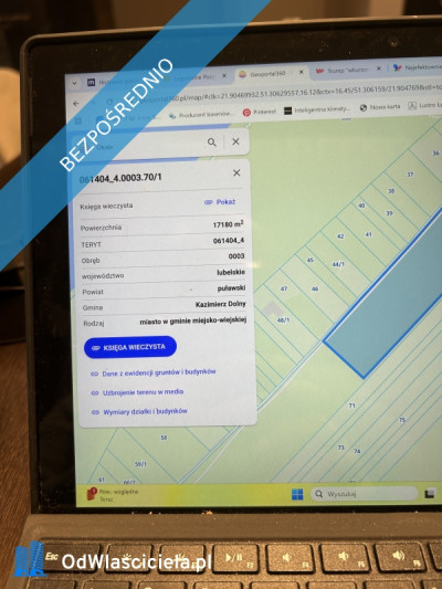 Piękna Działka na Wsi Okale k Kazimierz Dolnego - Okale  -
lubelskie Zdjęcie nr 2