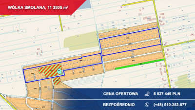 Działki inwestycyjne 1128 ha pod osiedle  Gmina Brochów okolice Sochaczewa  MPZP - Wólka Smolana  -
mazowieckie Zdjęcie nr 4