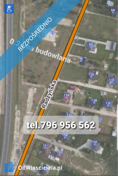 Dzialka budowlana Rzeczyca Radzynska Miedzyrzec 024ha s19 - Rzeczyca  - lubelskie