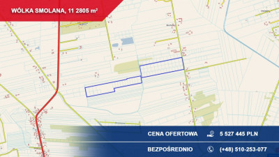 Działki inwestycyjne 1128 ha pod osiedle  Gmina Brochów okolice Sochaczewa  MPZP - Wólka Smolana  -
mazowieckie Zdjęcie nr 2