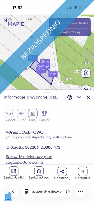 NA SPRZEDAŻ DZIAŁKA 59AR JÓZEFOWO POW SŁUPECKI - Józefowo  -
wielkopolskie Zdjęcie nr 6