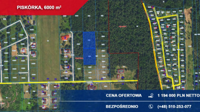 Teren inwestycyjny pod małe osiedle  Piskórka gm Prażmów - Piskórka  -
mazowieckie Zdjęcie nr 2
