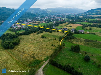 Sprzedam działkę budowlaną 1004m2 w górach Gm Kamienica powiat limanowskiwoj małopolskie - Kamienica  -
małopolskie Zdjęcie nr 2