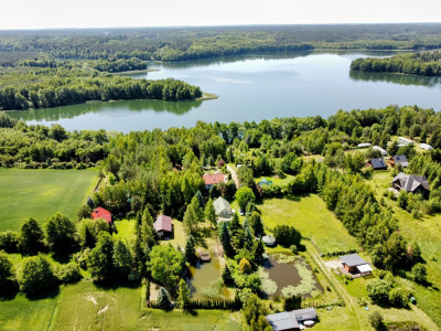 Działka rekreacyjna 1950 m2  dom 35 m2  100 metrów jezioro Głowińskie - Osetno  - warmińsko-mazurskie