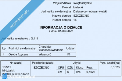 25 km od Kielc uzbrojona w otoczeniu lasów - Szczecno  -
świętokrzyskie Zdjęcie nr 5