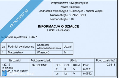 25 km od Kielc uzbrojona w otoczeniu lasów - Szczecno  -
świętokrzyskie Zdjęcie nr 8
