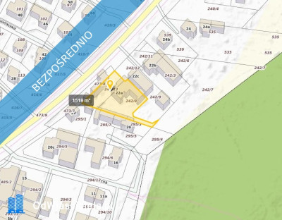 Działka inwestycyjna usługowa budowlana 1517m2 Zielona Góra Centrum Chynów  - Chynów   -
lubuskie Zdjęcie nr 3